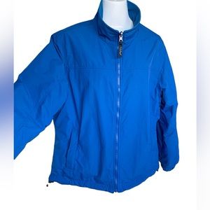 LL BEAN Reversible Blue Zippered Jacket, Large